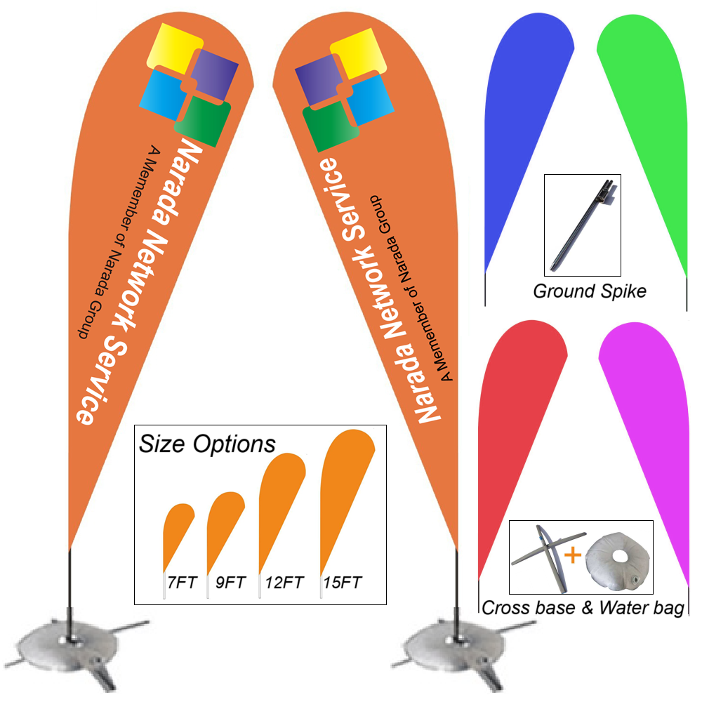 Teardrop Table Top Flag