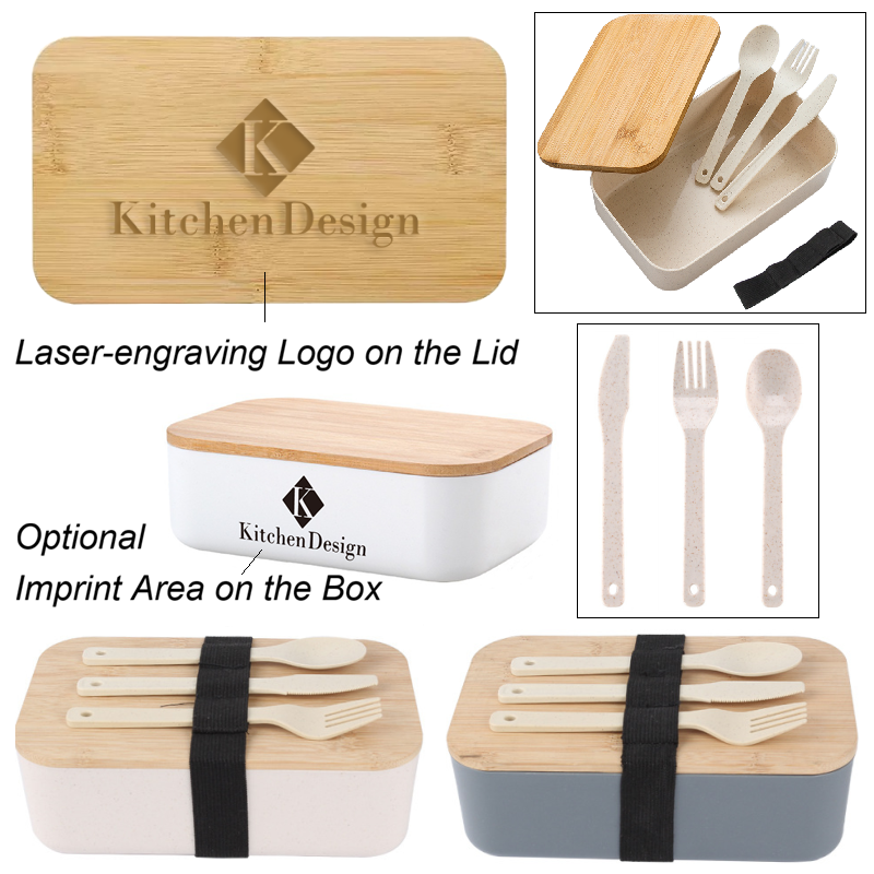 Bento Box with Bamboo Lid Lunch Set