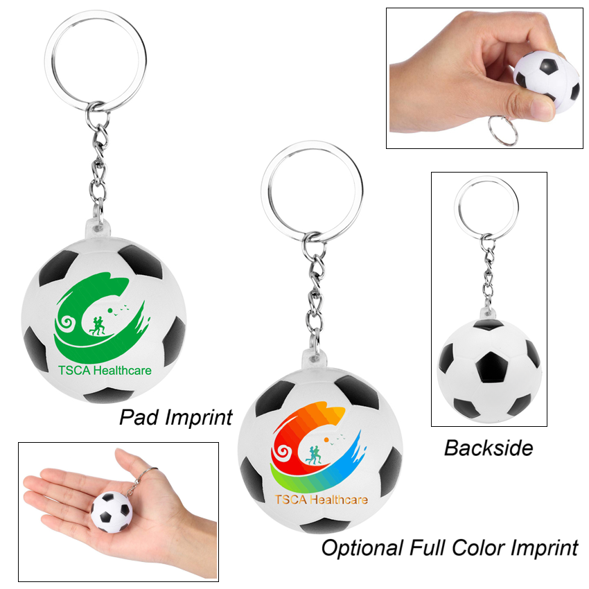 Soccer Ball Stress Reliever Keychain