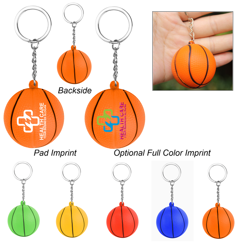 Basketball Stress Reliever Keychain 