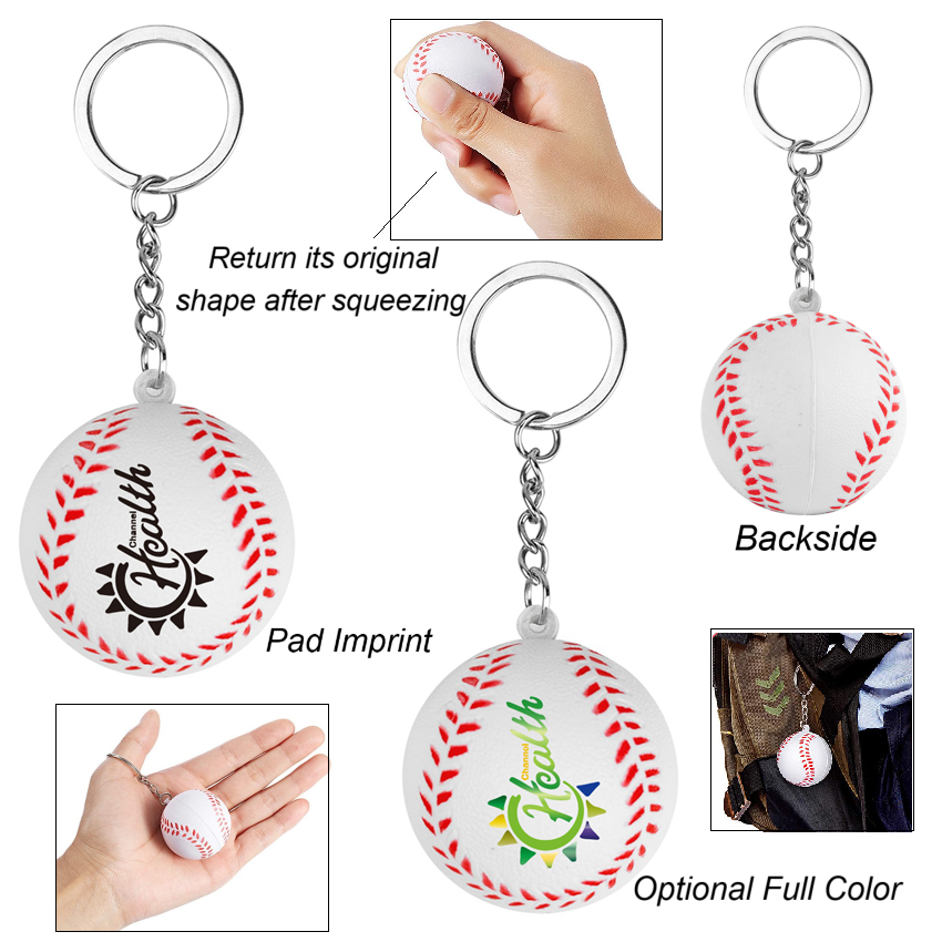 Baseball Stress Reliever Keychain
