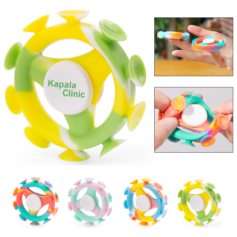  Silicone Fidget Spinner with Suction Cup-Small Size