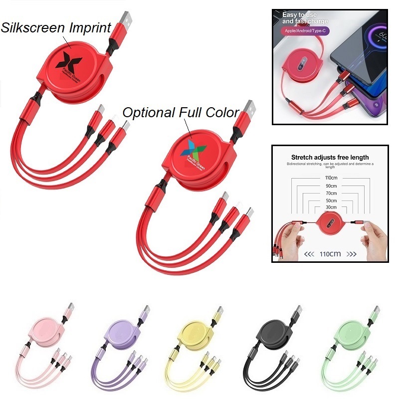 3 in 1 Retractable Charging Cables  
