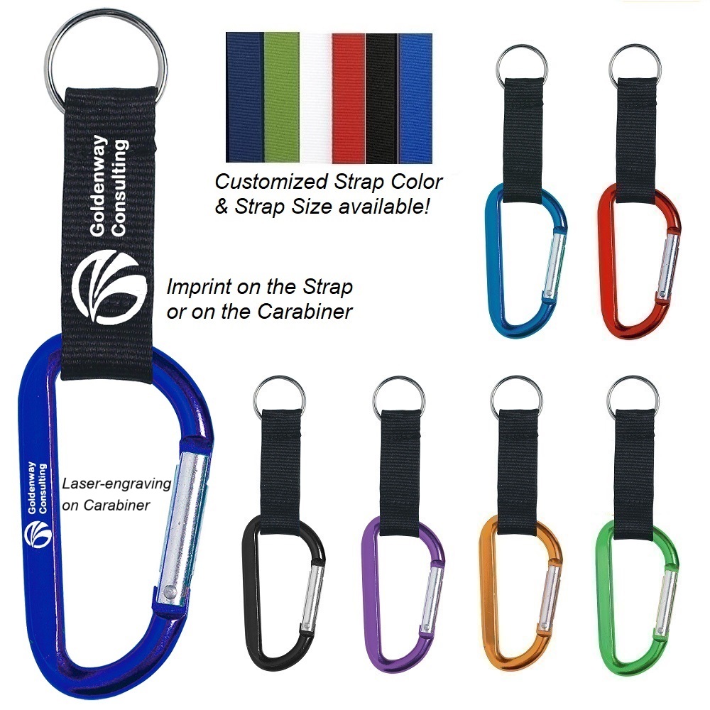 Carabiner Keyholder with Short Strap