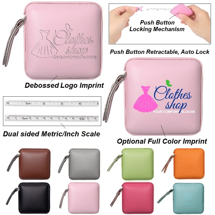 Retractable PU Leather Tape Measure-Square
