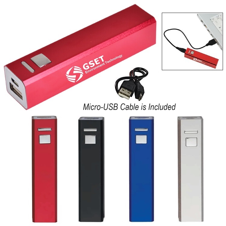 LJS0320-Block Power Bank-2200mAh or Optional 2600mAh