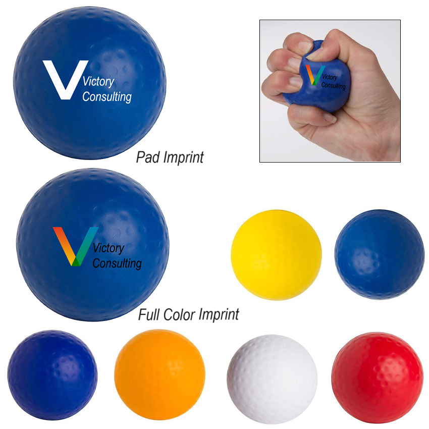 LJS0374-Golf Ball Stress Ball